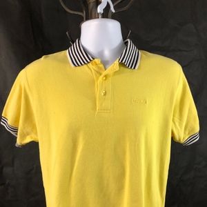 yellow short sleeve cotton shirt
